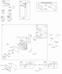 Cylinder Head Rocker Cover Intake Manifold Oil Pump Oil Filter Diagram and Parts List for  Briggs and Stratton Engine